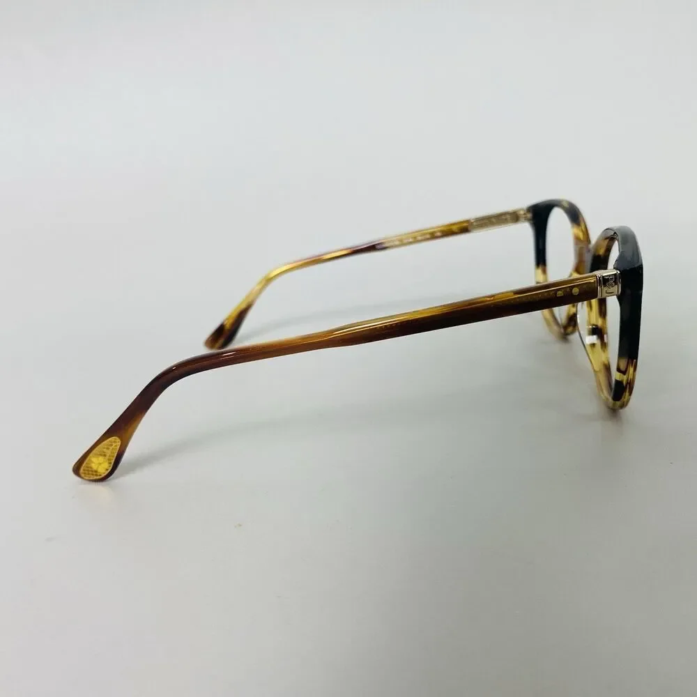 Paul & Joe Seaport Eyeglasses Frames 50-18-135 Brown Tortoise Floral tip w/ case